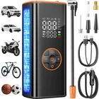 Portable Tire Inflator 5-IN-1 Air Compressor With Pressure Gauge Led Lights New. Price: $79.22.
