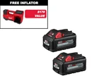 Milwaukee M18 Tire Inflator W/ Redlithium High Output XC6.0 Battery - 2 Pk New. Price: $299.00.