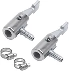 Auceli 2PCS 1/4 Inch Lock All Metal Air Chuck, Inflation Pump With Hose Clamp New. Price: $11.95.