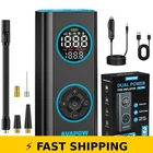 Avapow T09 Dual Power Tire Inflator - 150 Psi Cordless Air Compressor New. Price: $68.99.