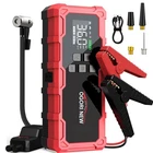 8000A Jump Starter With Air Compressor, 26800MAH 150PSI Portable Car Battery New. Price: $107.52.