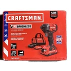 Craftsman CMCF820D2 V20 20V Max Variable Speed Brushless Cordless Impact Driver Open. Price: $146.99.