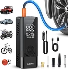 Jusuox Tire Inflator Portable Air Compressor, Dual Power (cordless & 12V Dc) New. Price: $83.99.