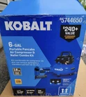 Kobalt 6 Gal Portable Pancake Air Compressor 120V 150 Psi Oil-free + Brad New. Price: $129.00.