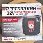 Pittsburgh 12V Portable Tire Inflator With Led Light 70622 New !. Price: $22.99.