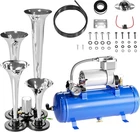 Train Air Horn Kit 150DB 4 Trumpet 12V 150PSI Compressor 1.59 Gallon Truck Black New. Price: $245.99.