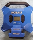 Kobalt K24HP 24V Max Portable Air Compressor Blue W Nozzle & Fully Charged Batt Used. Price: $79.99.