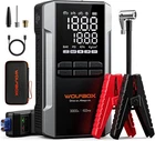 Wolfbox Jump Starter With Air Compressor, 3000A Portable Car Battery Booster New. Price: $119.99.