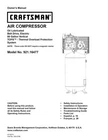 Owners Manual & Parts List Craftsman Stationary Air Compressor -model 921.16477 New. Price: $19.95.