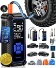 Portable Tire Inflator, Dual Power 6000MAH 12V, Air Pump With Led Light New. Price: $41.08.