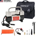 Gspscn 12V Heavy Duty Tire Inflator Metal Portable Air 8.7*7*3.1 Inch, Silver New. Price: $95.16.