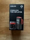 Carluck Cordless Tire Inflator Portable On The Go Air Compressor- New Box. Price: $21.95.