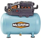 Mcgraw 3 Gallon Portable Air Compressor 110 Psi Low Profile Oil-free 120V New. Price: $84.77.