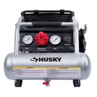 Husky 1 Gal. Portable Electric-powered Silent Air Compressor New. Price: $96.75.
