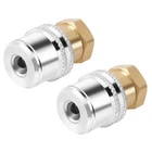Godeson 2 Pack Brass Lock Air Chuck, 1/4FNPT Closed Push, Silver And Gold New. Price: $18.98.