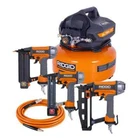 Ridgid 6 Gal. 150 Psi Electric Air Compressor W/ 25 Ft. Hose & Nailer/stapler New. Price: $289.95.