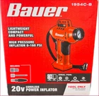 Inflator Portable 20V Cordless 0-160 Psi Tool-only New. Price: $37.99.