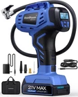 Smart Cordless Tire Inflator Portable Air Compressor Rechargeable 21V Blue New. Price: $113.49.