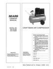 Owner Manual Craftsman Portable Air Compressor Models 919.176730 & 919.176830 New. Price: $19.95.