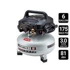 Fortress 6 Gallon Portable Air Compressor 175 Psi 3.0 Scfm 81 Dba New. Price: $239.99.