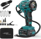 Autder Tyre Inflator Cordless Air Compressor, 21V Battery And 12V Dc Cable New. Price: $72.91.
