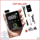 Workpro Mini Electric Bike Pump, 140 Psi Portable Bicycle Tire With Gauge, New. Price: $44.57.