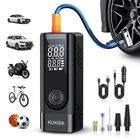 Kuxisa Tire Inflator Portable Air Compressor, 3X Faster Dark Black New. Price: $61.55.