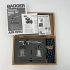 Badger Universal 360 Airbrush Set Usa Hose Jars Needle Gerstner Wood Case Kit Used. Price: $149.95.