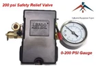 Air Compressor Pressure Control Switch Port 145-175 Psi W/ Gauge Pop Off Valve New. Price: $29.99.