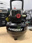 Husky Gal. 120 Psi Portable Electric Oil Free Pancake Air Compressor 0210342A Open. Price: $50.00.