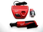 Milwaukee M12 Cordless 3/8" Ratchet, 2457-20 Kit Charger & 2.0 Ah Battery *new* Open. Price: $129.99.