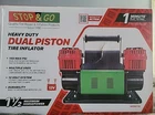 Stop & Go Heavy Duty Portable 12 Volt Dual Piston Tire Inflator Air Compressor New. Price: $79.99.