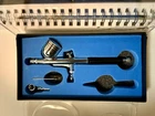 Used Dual Action Zeny TC-100 Mini Compressor Airbrush Kit Good Condition. Price: $30.00.