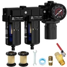 Newpo 3/8'' Npt Air Drying System,double Brass Filter Compressed Regulato.... Price: $94.47.