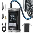 Aneson Tire Inflator Portable Air Compressor, 2X Fast Pump Black-gery New. Price: $49.90.