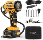 Cordless Tire Inflator, 180PSI Portable Air Compressor With 21V Rechargeable Bat New. Price: $92.99.