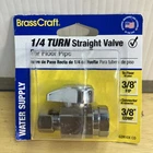 Brasscraft G2R10X Cd Chrome Turn Straight Valve 3/8 I.d. O.d. In. New. Price: $9.99.