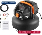 Vevor 6 Gallon Air Compressor, 1.7HP 2.3CFM 90PSI Portable Pancake New. Price: $296.83.
