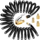 Lumiteco 9.8 Ft Extension Recoil Air Hose Adapter, Clip-on Chuck W/presta Va New. Price: $17.57.