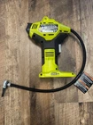 Pre-owned Ryobi Model P737D 18V One+ Cordless Power Inflator Discontinued Good Used. Price: $79.99.