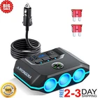 Divisor Encendedor 3 Enchufes Cigarrillos Cargador Adaptador Usb Para Carros New. Price: $20.99.
