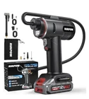 Avapow T12 Portable Tire Inflator, 160 Psi Cordless Dual Power Air Compressor New. Price: $40.49.