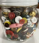 Vintage Button Collection - Shapes, Colors & Sizes Glass Half Gallon Jar Used. Price: $9.99.