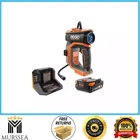 Ridgid 18V Cordless Portable Inflator Kit With 2.0 Ah Battery And Charger New. Price: $103.99.
