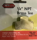 Forney 75363 Brass 150 Psi Air Hose Tee 1/4 X In. Fnpt Clamp Ferrule New. Price: $8.00.