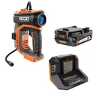 Ridgid 18V Cordless Portable Inflator Kit With 2.0 Ah Battery And Charger New. Price: $99.49.