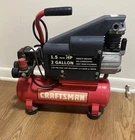 Craftsman 2 Gallon Portable Air Compressor Red Horizontal Tank (used). Price: $79.99.