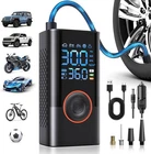 Qyqboon Portable Tire Inflator: 150PSI Cordless Air Compressor For Car & Bike New. Price: $41.99.