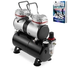 Pointzero 1/3 Hp Dual Piston Airbrush Compressor With Tank, Gauge And Water Trap New. Price: $124.99.