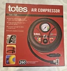 New Totes Auto Club Portable Tire Air Compressor 260 Psi 12V Compact Inflator Open. Price: $34.99.